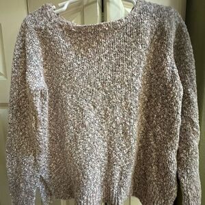 Buffalo David Bitton Textured Knit Sweater - Cream, light pink and Gray Sz. L
